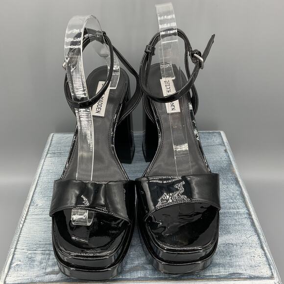 Steve Madden Women’s Wardo  Platform Sandals Black Size 10M - Picture 3 of 11